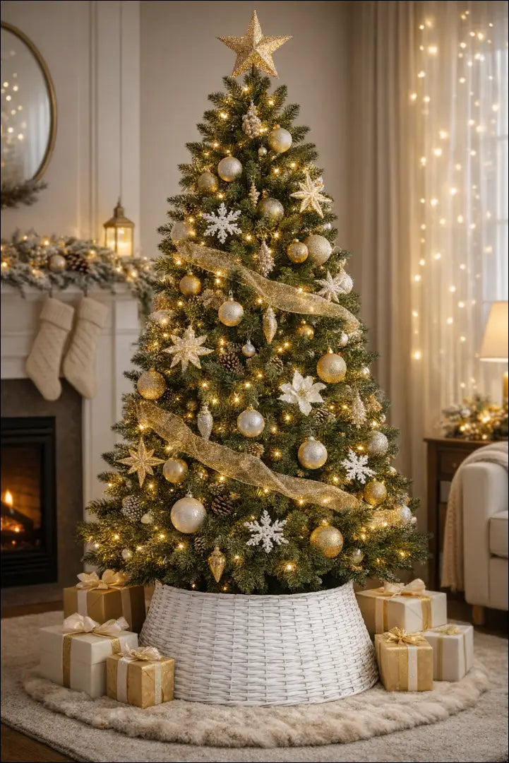 Eglutės stovo uždengėjas DI6659 - €23 Save 75% __label:Pristatymas 1-2 d.d., color-balta, kaledos, material-mediena,