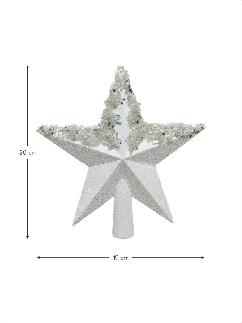 Eglutės viršūnė DI4843 - €4 Save 50% __label:Pristatymas 1-2 d.d., color-balta, color-sidabrine, kaledos,