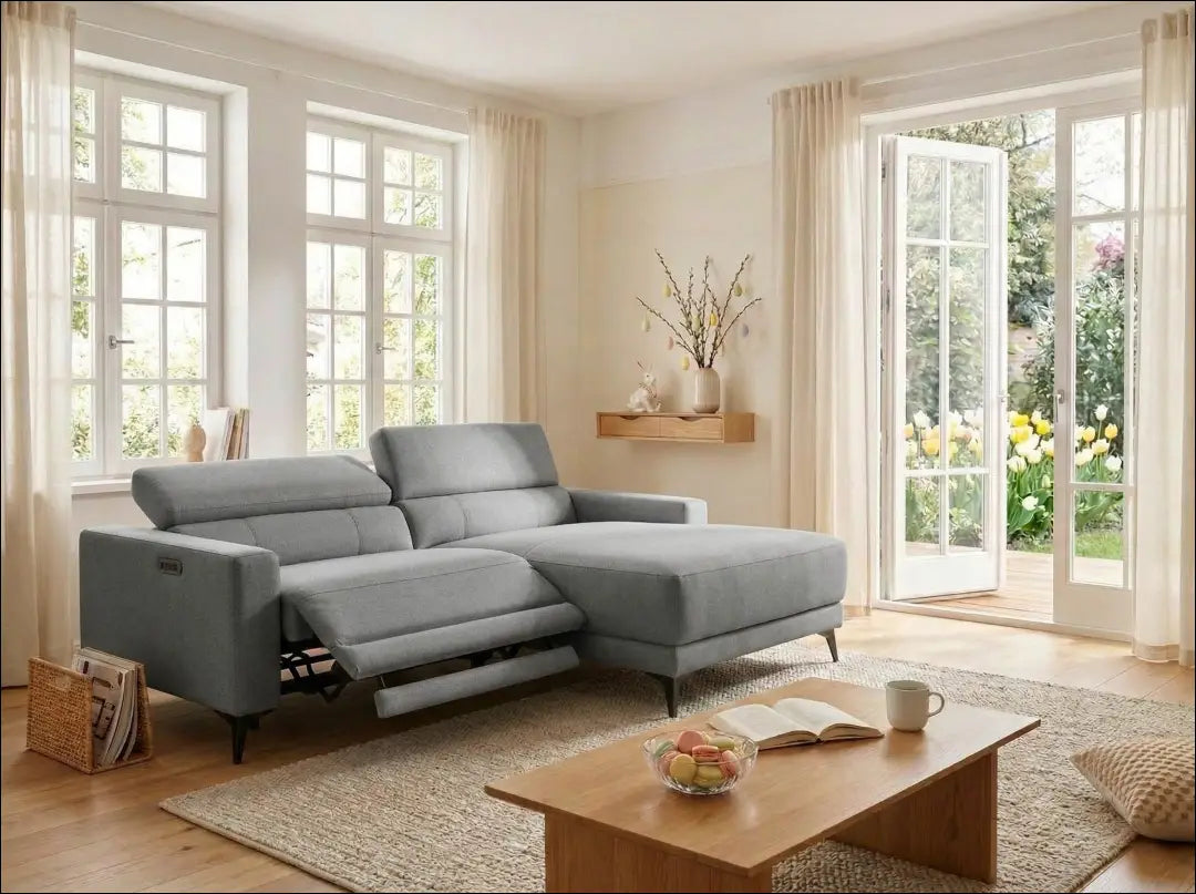 Elektra valdoma kampinė sofa MI926 - €550 Save 50% __label:Pristatymas 1-2 d.d., color-pilka, kampai,