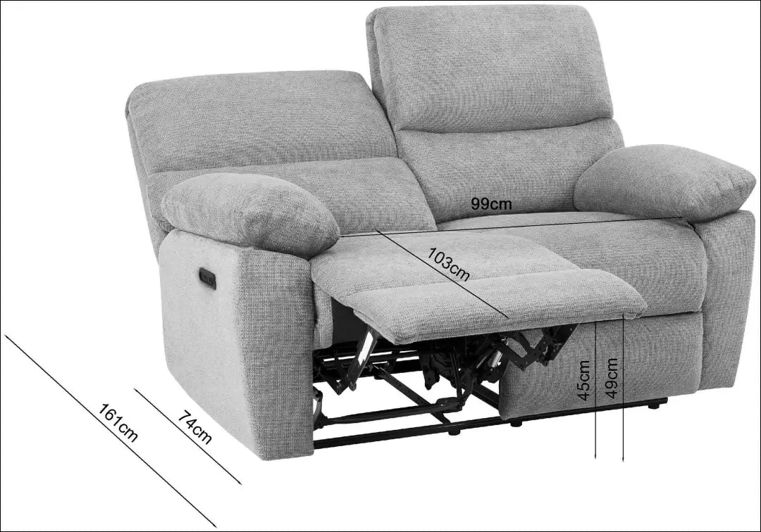 Elektra valdoma sofa MI886 - €440 Save 50% __label:Pristatymas 1-2 d.d., color-pilka, material-gobelenas, minksti,