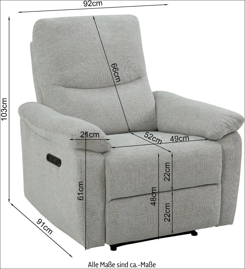 Elektra valdomas fotelis MI875 - €252 Save 30% __label:Pristatymas 1-2 d.d., color-pilka, foteliai, material-gobelenas,