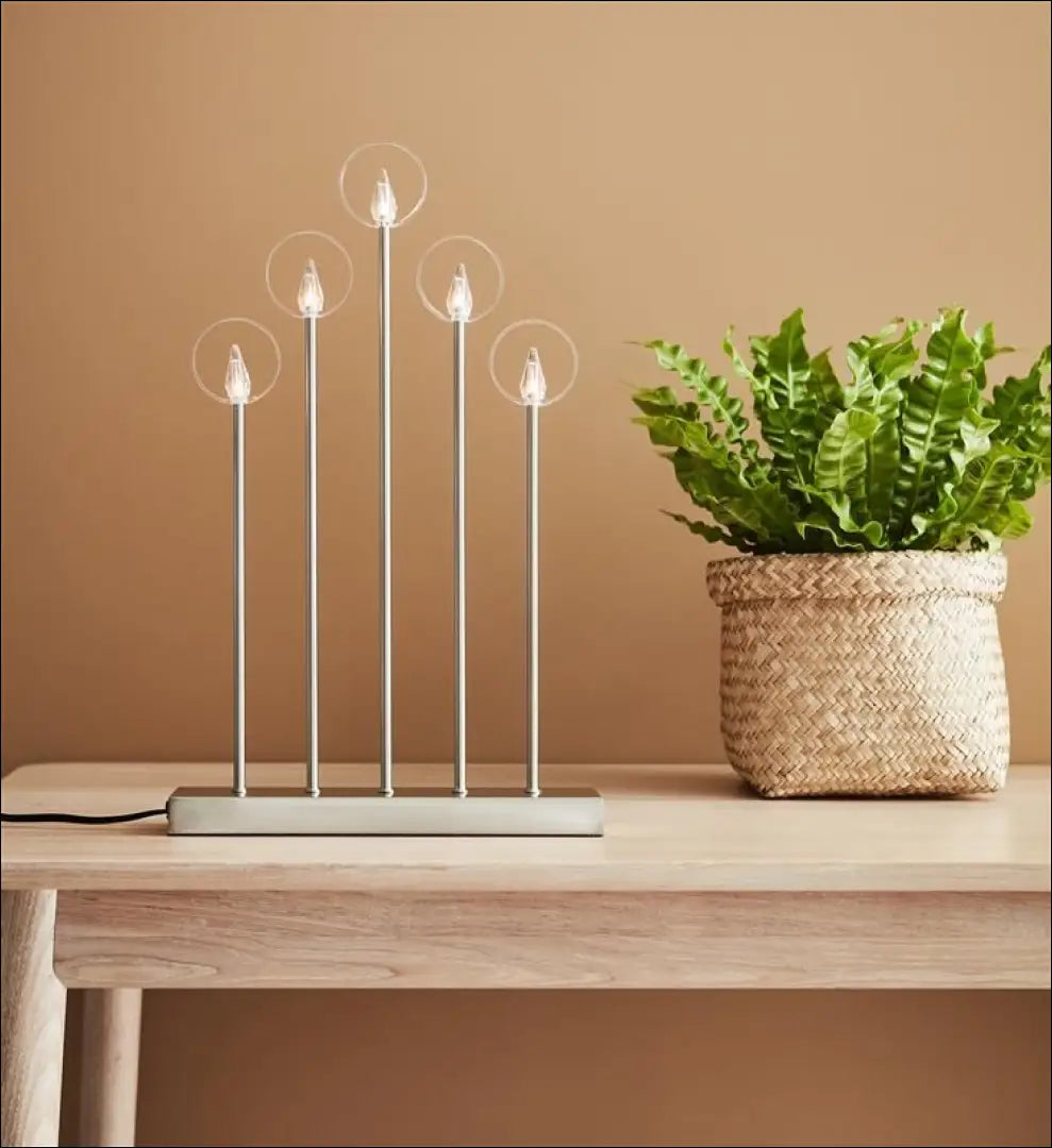 Elektrinė žvakidė DI9352 - €33 Save 50% 25-50, __label:Pristatymas 1-2 d.d., color-sidabrine, interjeras, kaledos €25