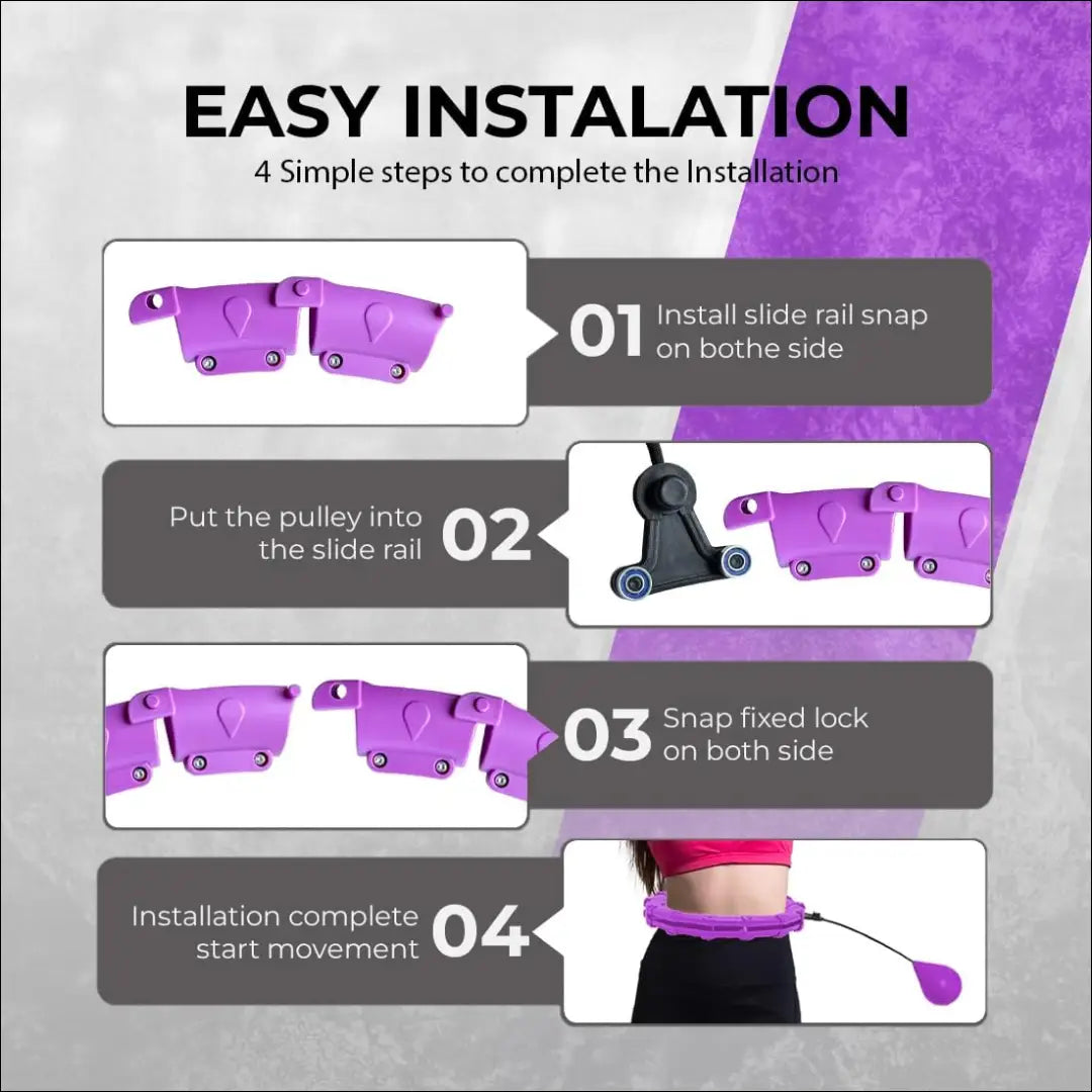 Fitneso ir masažo hula lankas SP101 - €8 Save 50% __label:Pristatymas 1-2 d.d., color-violetine, laisvalaikis, under-25