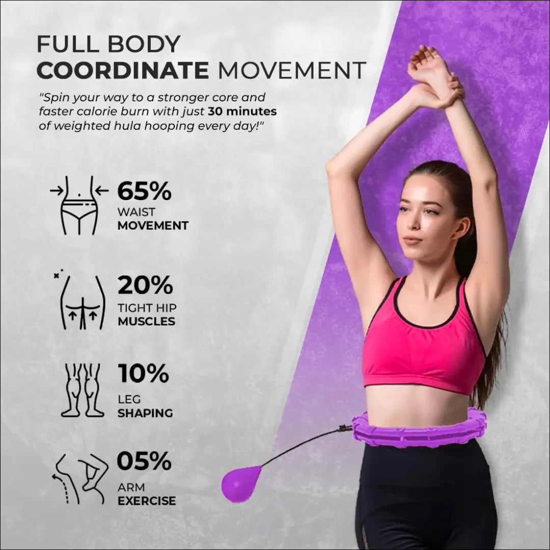 Fitneso ir masažo hula lankas SP101 - €8 Save 50% __label:Pristatymas 1-2 d.d., color-violetine, laisvalaikis, under-25