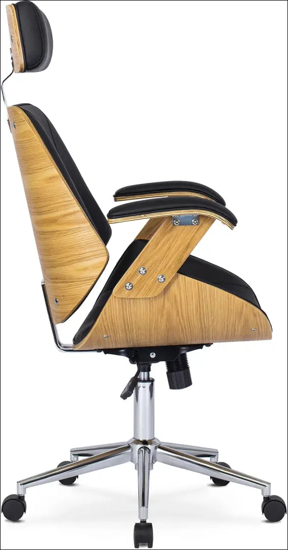 Fotelis iš eko odos juodos spalvos / ąžuolo TE090 - €170 Save 15% 100-200, __label:Pristatymas 5-14 d.d., elite,