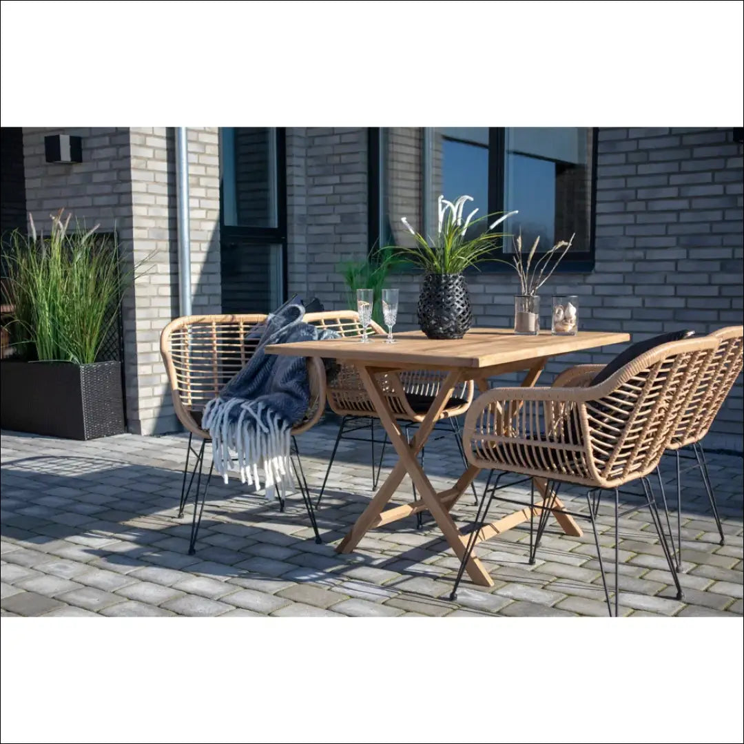 Fotelis iš poliratano su pagalvėle natūralus juodomis kojelėmis RD1042 - €116 Save 15% Dining chairs, Natūrali, nordic,