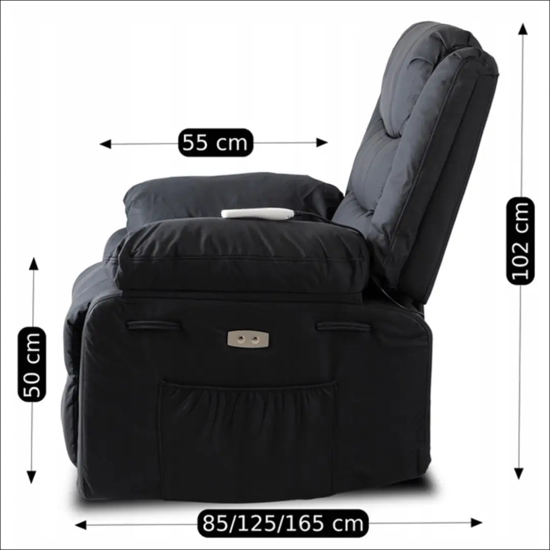 Fotelis išskleidžiamas iš eko odos juodos spalvos TE581 - €375 Save 15% __label:Pristatymas 5-14 d.d., elite, Fotele