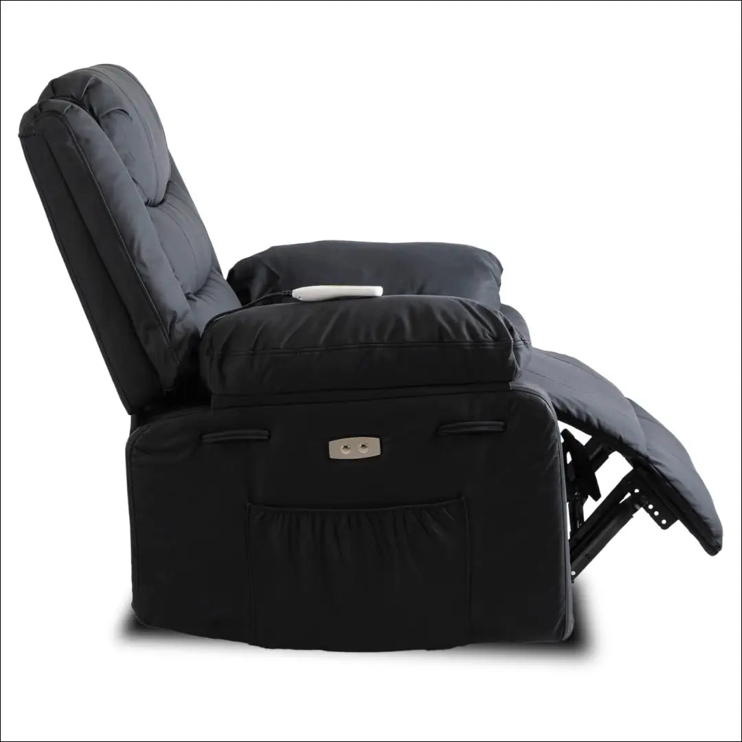 Fotelis išskleidžiamas iš eko odos juodos spalvos TE581 - €375 Save 15% __label:Pristatymas 5-14 d.d., elite, Fotele