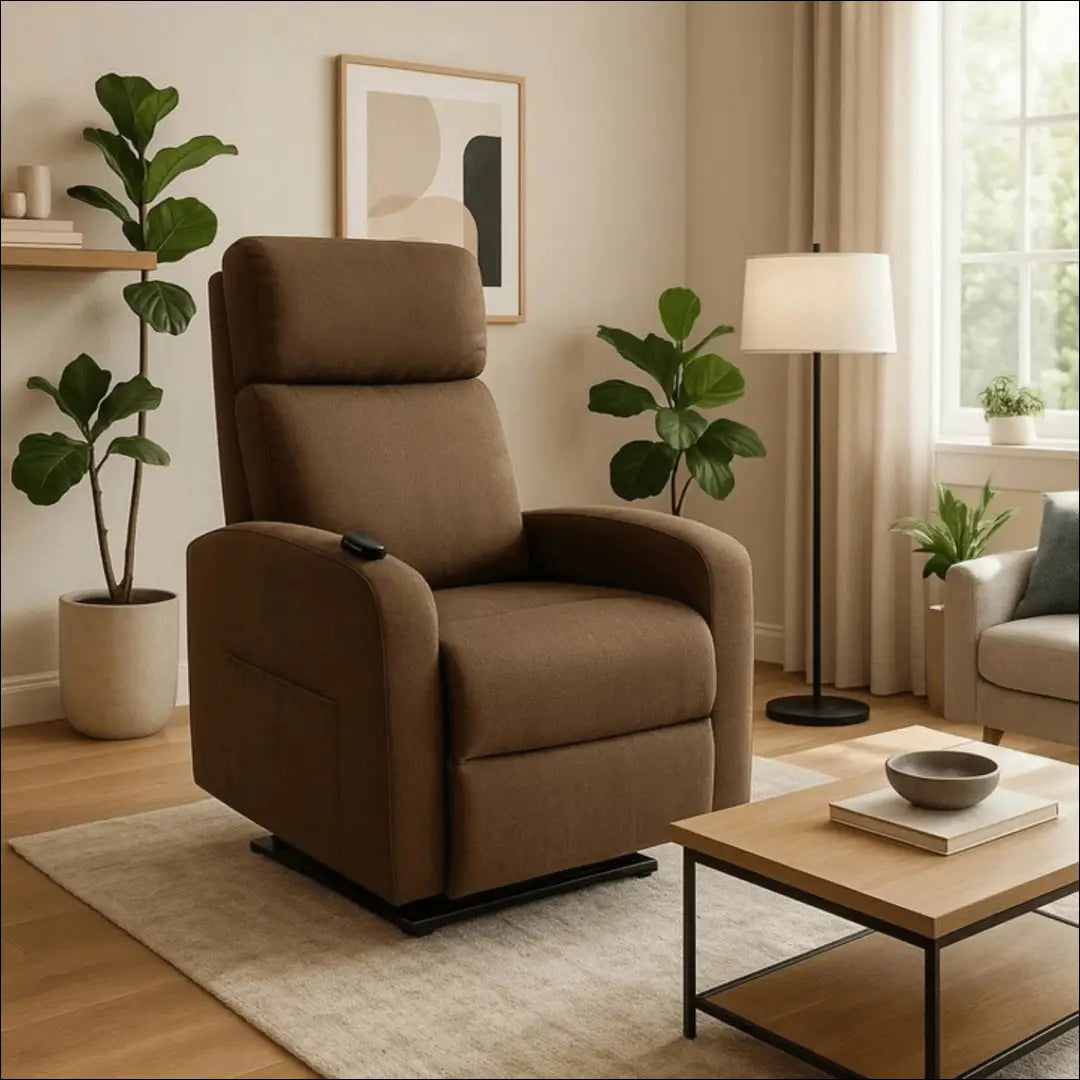 Fotelis išskleidžiamas su audiniu rudos spalvos TE743 - €279 Save 15% __label:Pristatymas 5-14 d.d., elite, Fotele