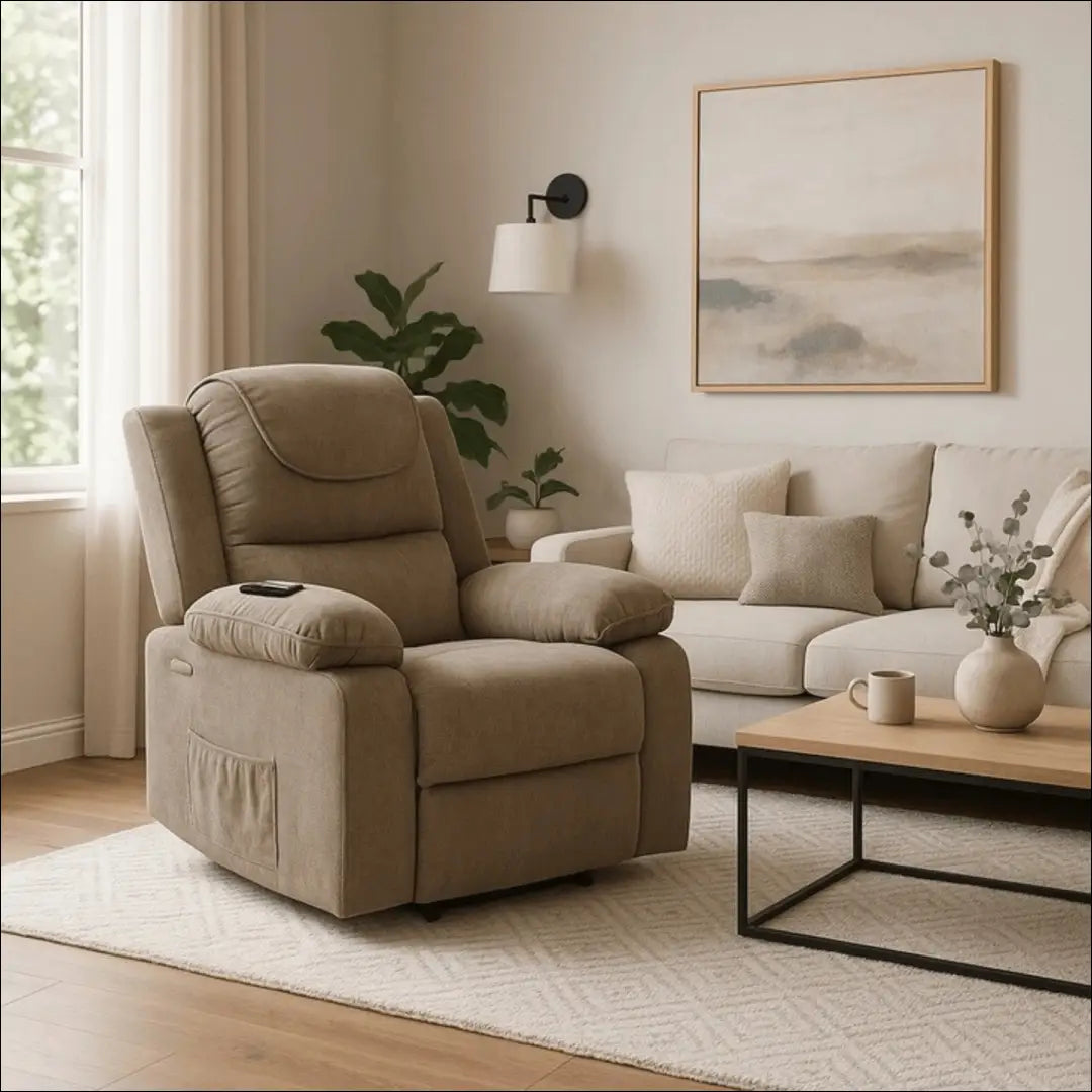 Fotelis išskleidžiamas su audiniu smėlio spalvos TE772 - €445 Save 15% __label:Pristatymas 5-14 d.d., elite, Fotele
