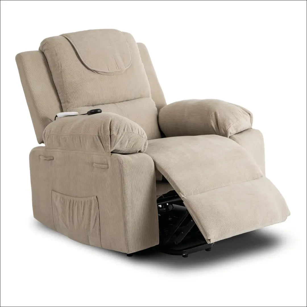 Fotelis išskleidžiamas su korduro audiniu smėlio spalvos TE671 - €445 Save 15% __label:Pristatymas 5-14 d.d., elite,