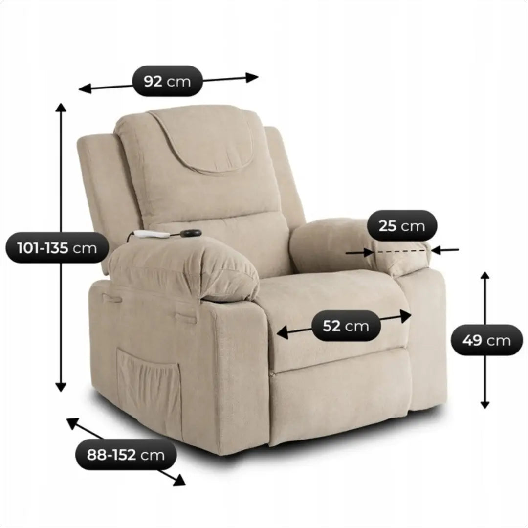 Fotelis išskleidžiamas su korduro audiniu smėlio spalvos TE671 - €445 Save 15% __label:Pristatymas 5-14 d.d., elite,
