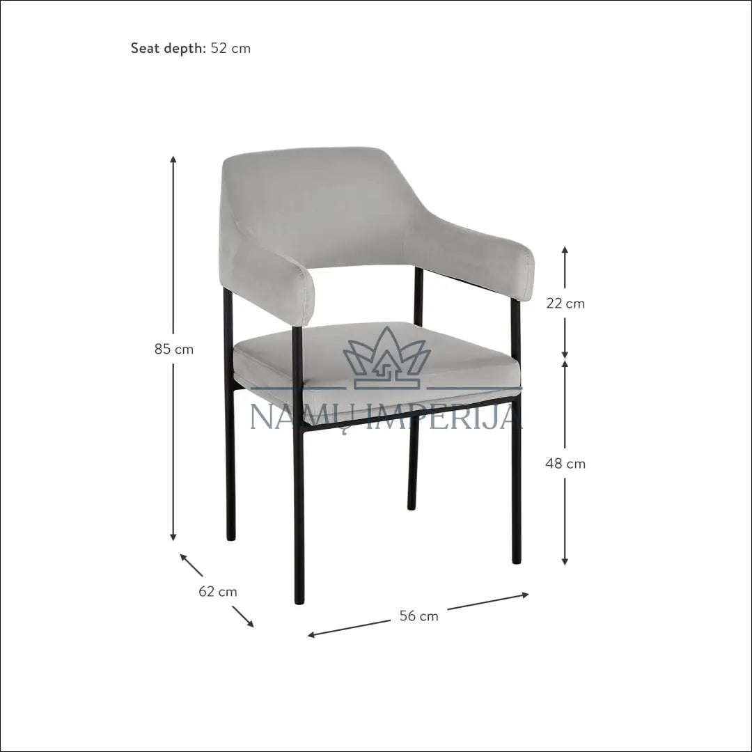 Fotelis MI260 - €70 Save 65% 50-100, __label:Pristatymas 1-2 d.d., color-juoda, color-pilka, foteliai €50 to €100