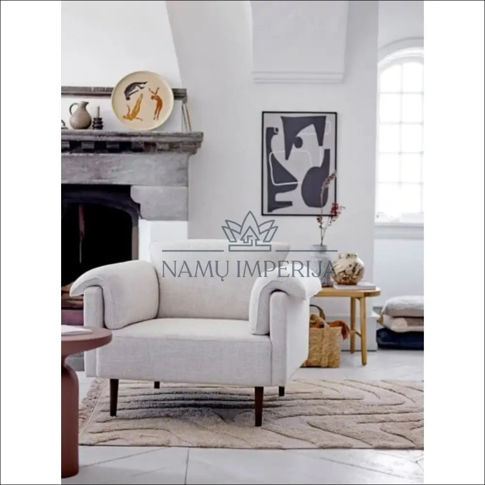 Fotelis MI541 - €405 Save 70% __label:Pristatymas 1-2 d.d., color-kremas, foteliai, material-gobelenas,