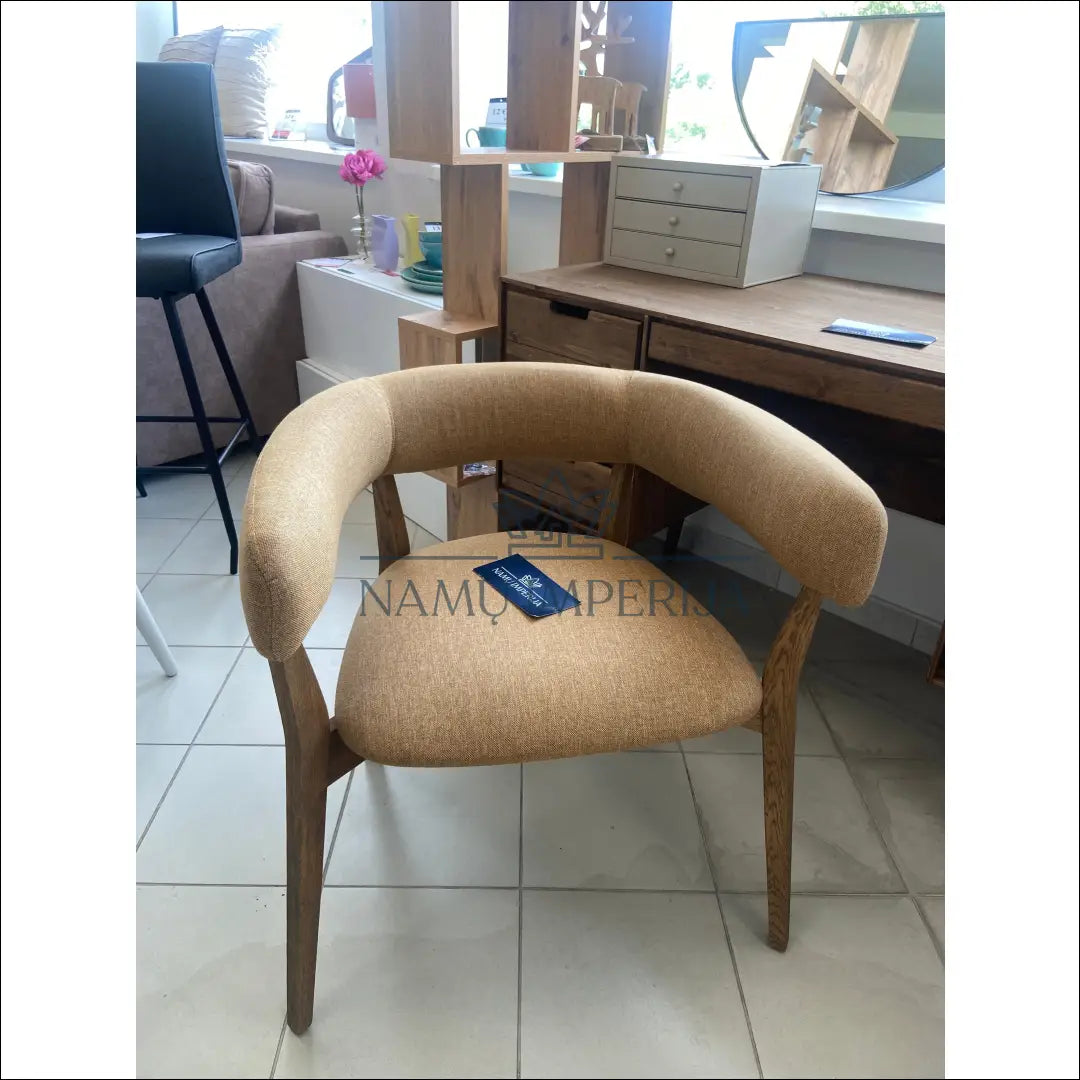 Fotelis MI557 - €260 Save 50% __label:Pristatymas 1-2 d.d., color-ruda, color-smelio, foteliai, material-gobelenas