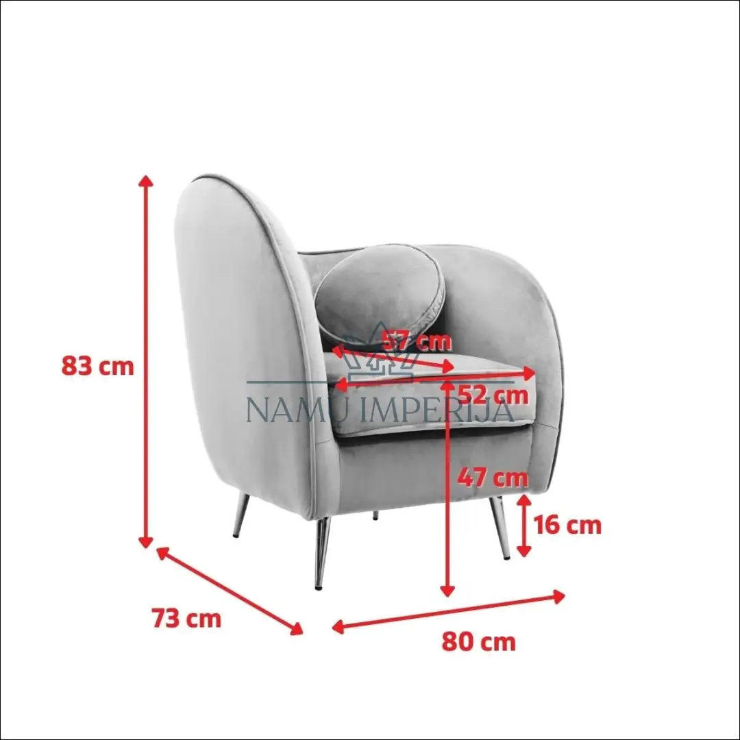 Fotelis MI647 - €198 Save 50% 100-200, __label:Pristatymas 1-2 d.d., color-melyna, foteliai, material-aksomas €100