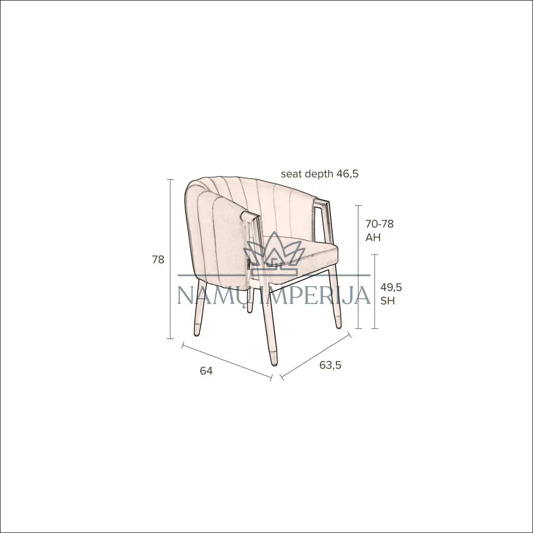 Fotelis MI696 - €285 Save 50% __label:Pristatymas 1-2 d.d., color-ruda, foteliai, material-aksomas,