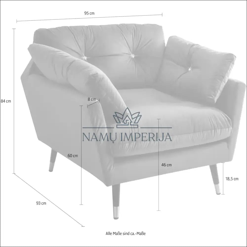 Fotelis MI709 - €175 Save 55% 100-200, __label:Pristatymas 1-2 d.d., color-pilka, foteliai, material-aksomas €100