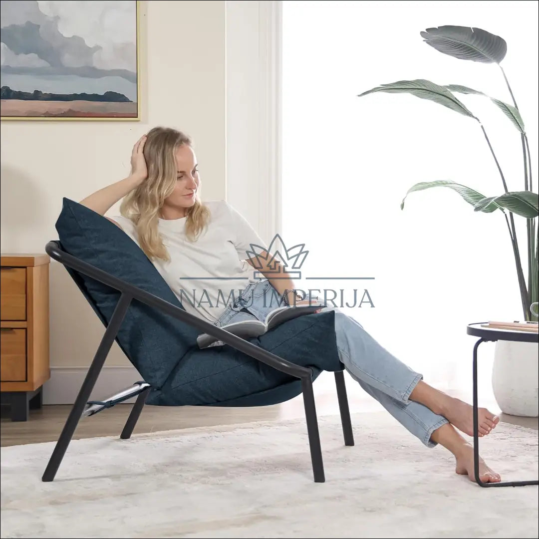 Fotelis MI732 - €75 Save 50% 50-100, __label:Pristatymas 1-2 d.d., color-melyna, foteliai, material-poliesteris €50