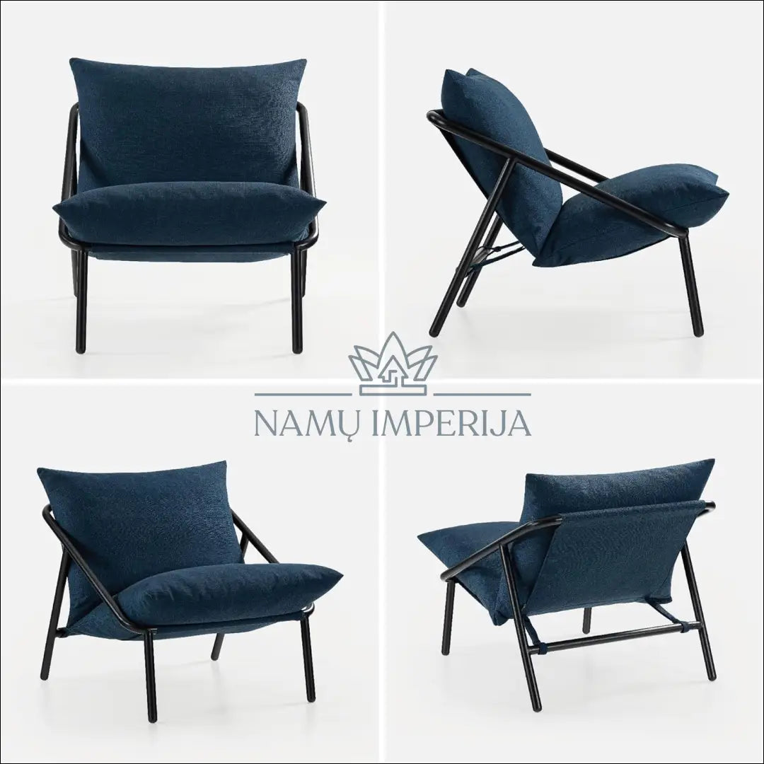 Fotelis MI732 - €75 Save 50% 50-100, __label:Pristatymas 1-2 d.d., color-melyna, foteliai, material-poliesteris €50