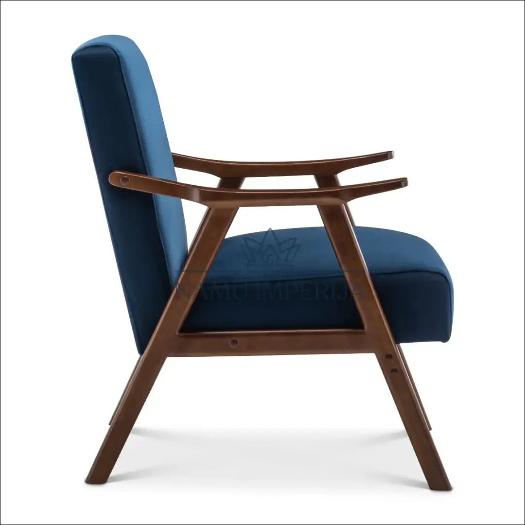 Fotelis MI736 - €124 Save 50% 100-200, __label:Pristatymas 1-2 d.d., color-melyna, foteliai, material-aksomas €100