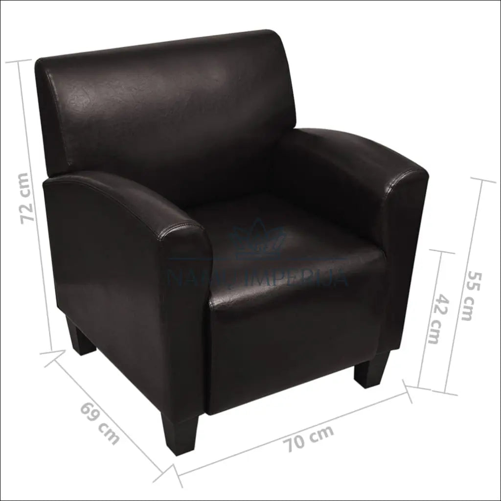 Fotelis MI746 €94 Save 65% 50 100, __label:Pristatymas 1 2 d.d., color ruda, foteliai, material dirbtine oda €50