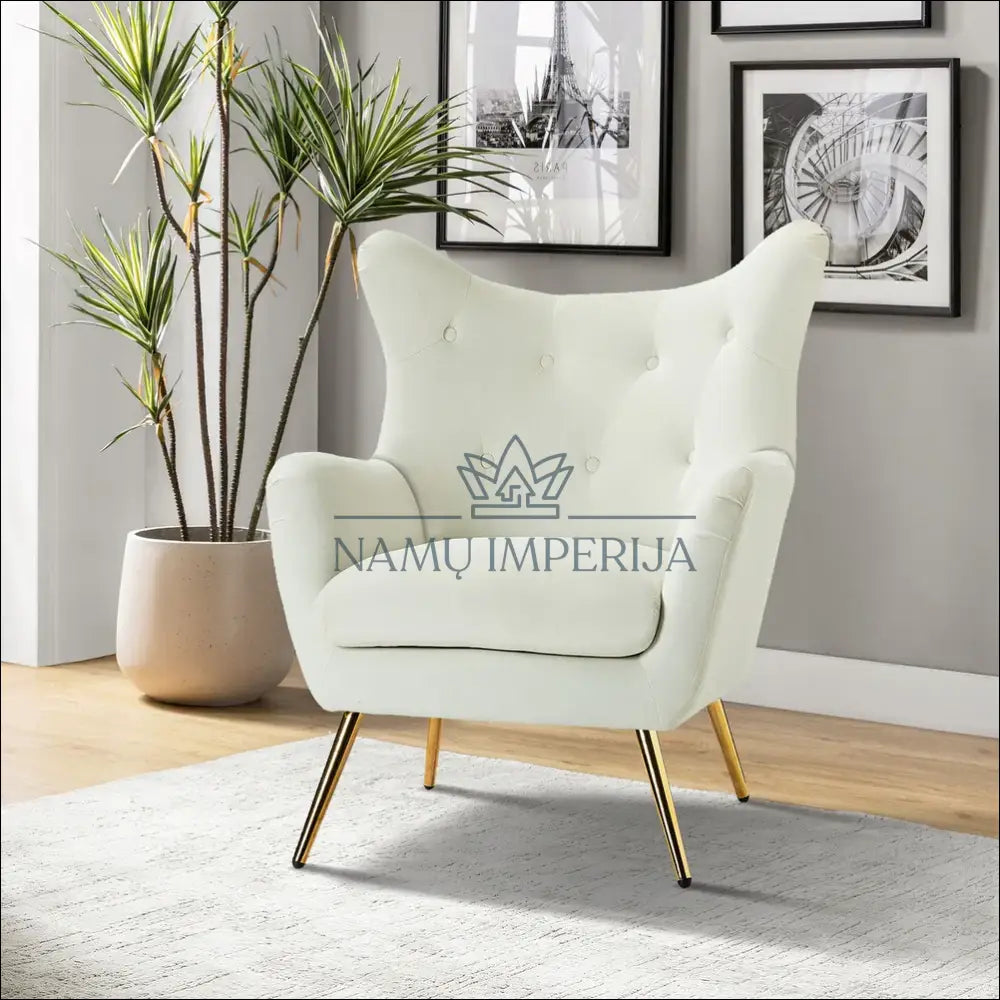 Fotelis MI786 - €140 Save 50% 100-200, __label:Pristatymas 1-2 d.d., color-kremas, foteliai, geras €100 to €200