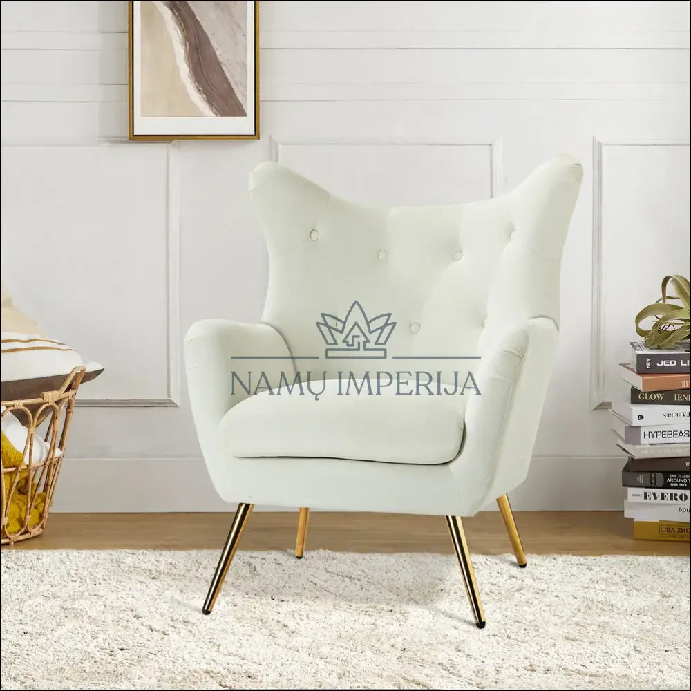 Fotelis MI786 - €140 Save 50% 100-200, __label:Pristatymas 1-2 d.d., color-kremas, foteliai, geras €100 to €200