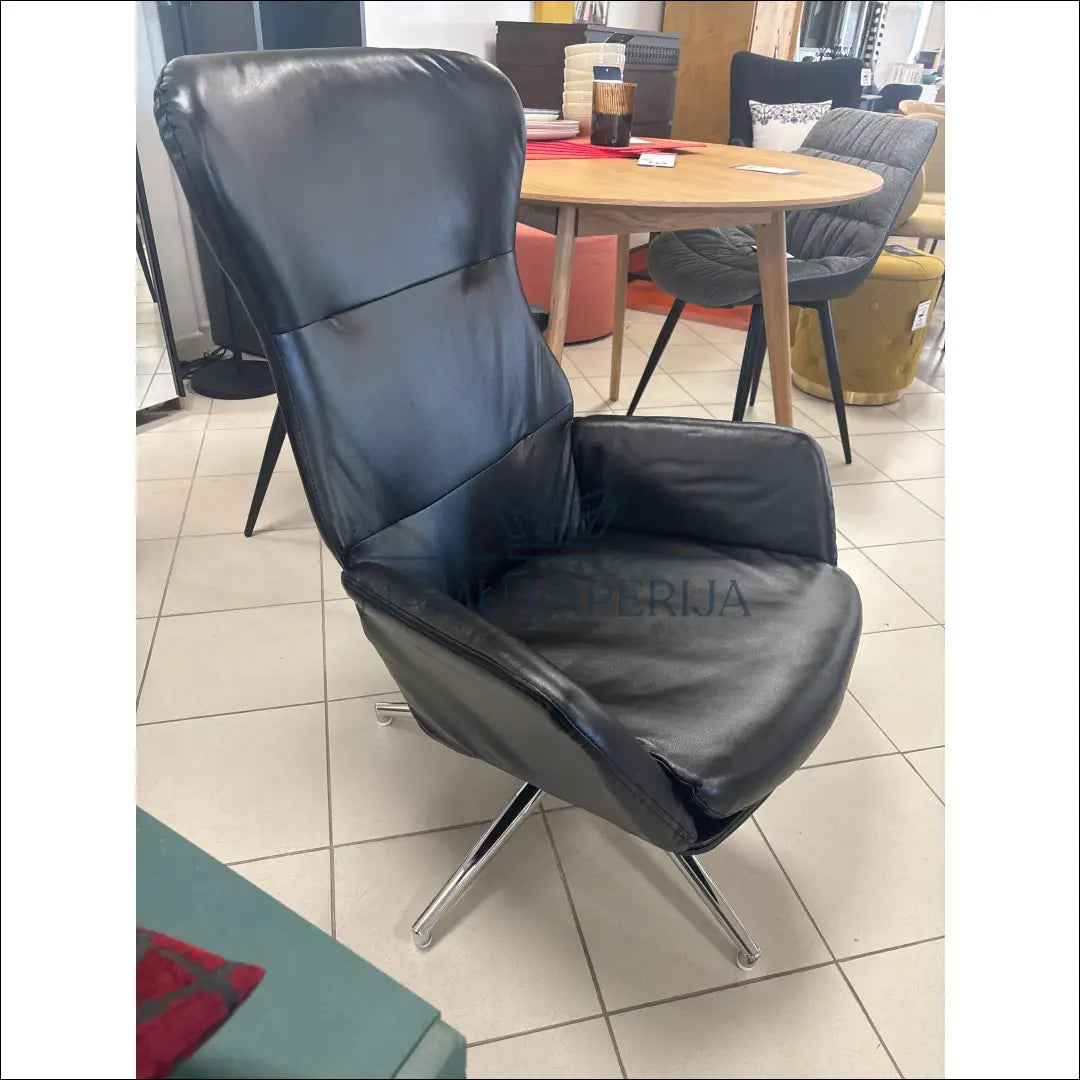 Fotelis MI810 - €53 Save 50% 50-100, __label:Pristatymas 1-2 d.d., color-juoda, foteliai, material-dirbtine-oda €50