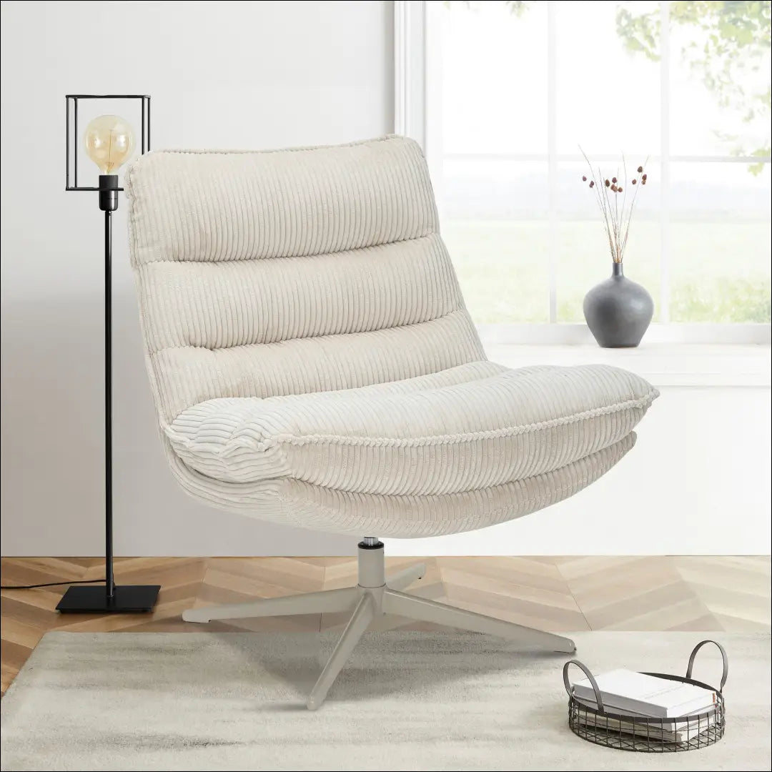 Fotelis MI944 - €210 Save 50% __label:Pristatymas 1-2 d.d., color-kremas, foteliai, material-aksomas,