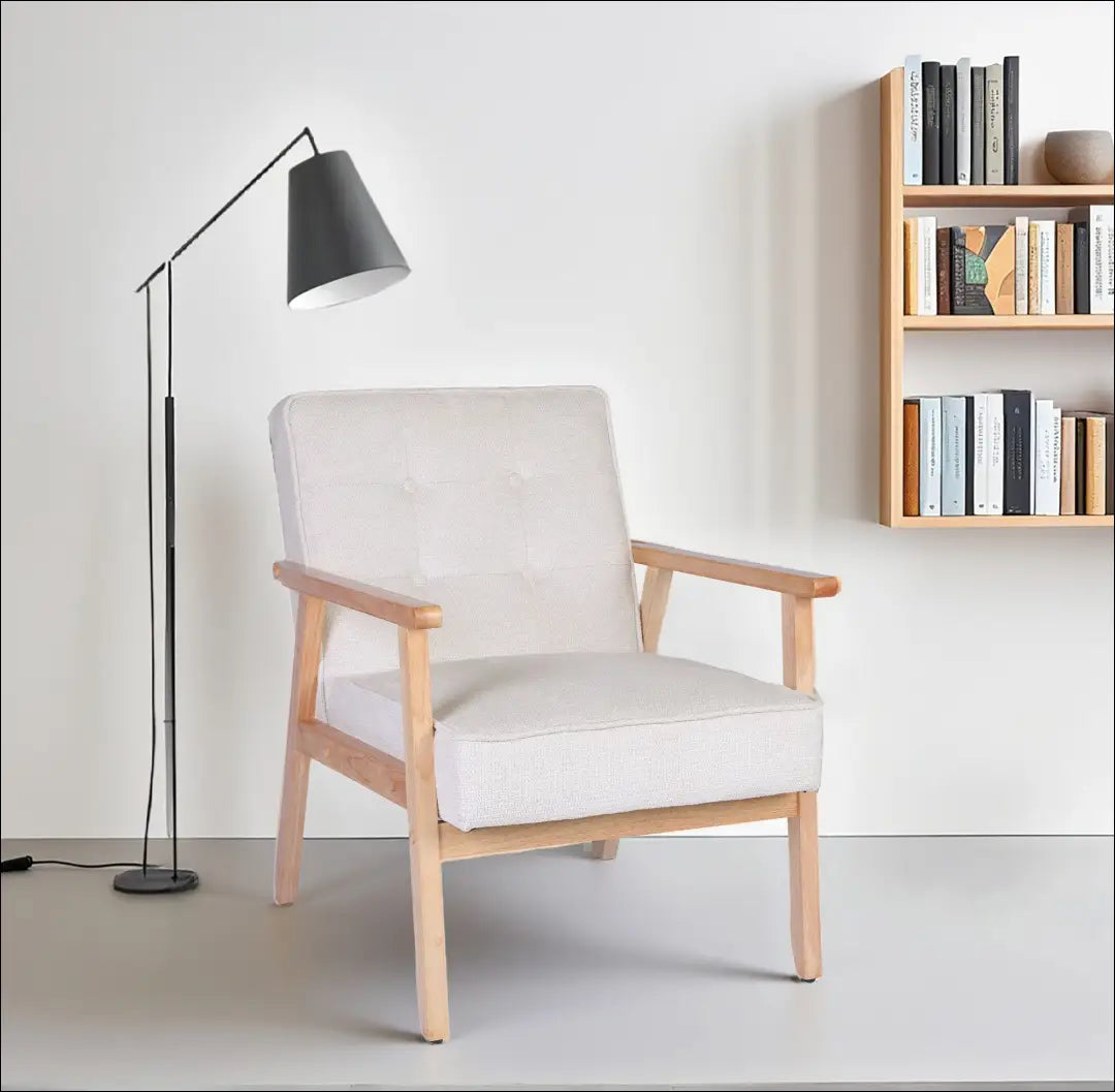 Fotelis MI953 - €140 Save 50% 100-200, __label:Pristatymas 1-2 d.d., color-kremas, color-ruda, foteliai €100 to €200