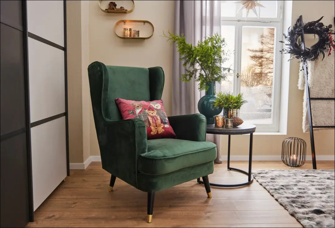Fotelis MI981 - €240 Save 50% __label:Pristatymas 1-2 d.d., color-zalia, foteliai, material-aksomas, minksti Aksomas