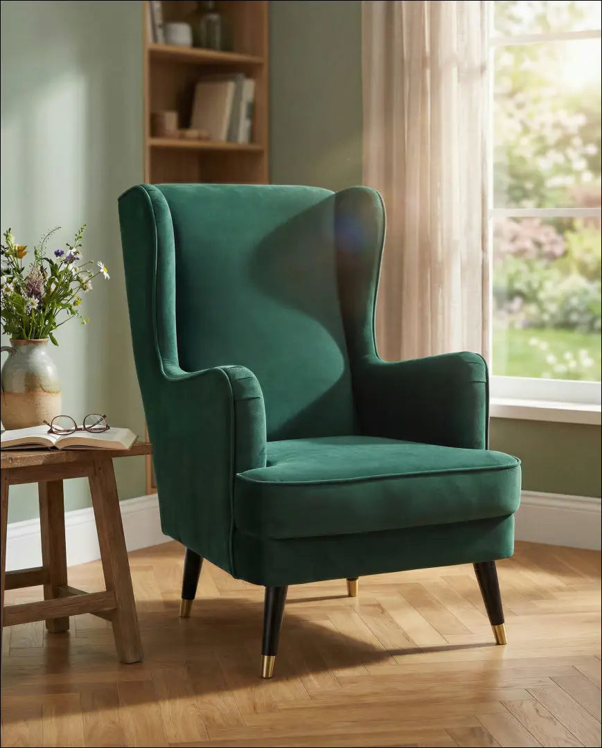 Fotelis MI981 - €240 Save 50% __label:Pristatymas 1-2 d.d., color-zalia, foteliai, material-aksomas, minksti Aksomas
