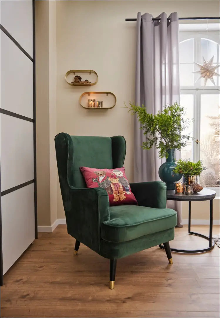 Fotelis MI981 - €240 Save 50% __label:Pristatymas 1-2 d.d., color-zalia, foteliai, material-aksomas, minksti Aksomas
