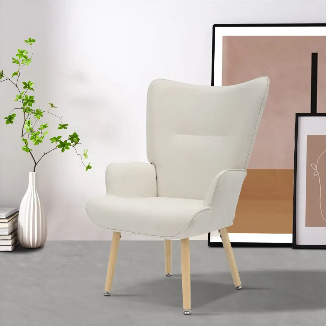 Fotelis MI982 - €115 Save 50% 100-200, __label:Pristatymas 1-2 d.d., color-kremas, foteliai, material-gobelenas