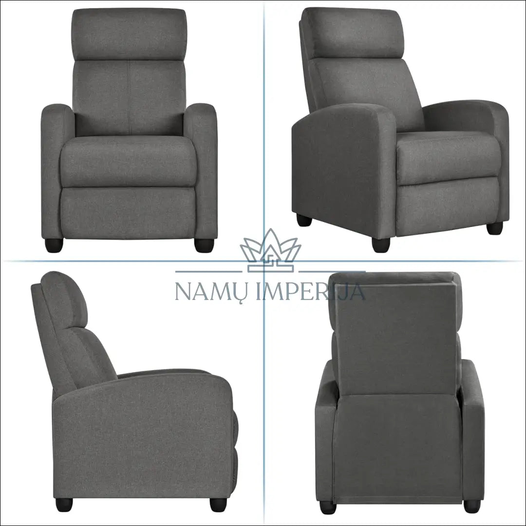 Fotelis su atsilošimo funkcija MI753 - €98 Save 55% 50-100, __label:Pristatymas 1-2 d.d., color-pilka, foteliai,