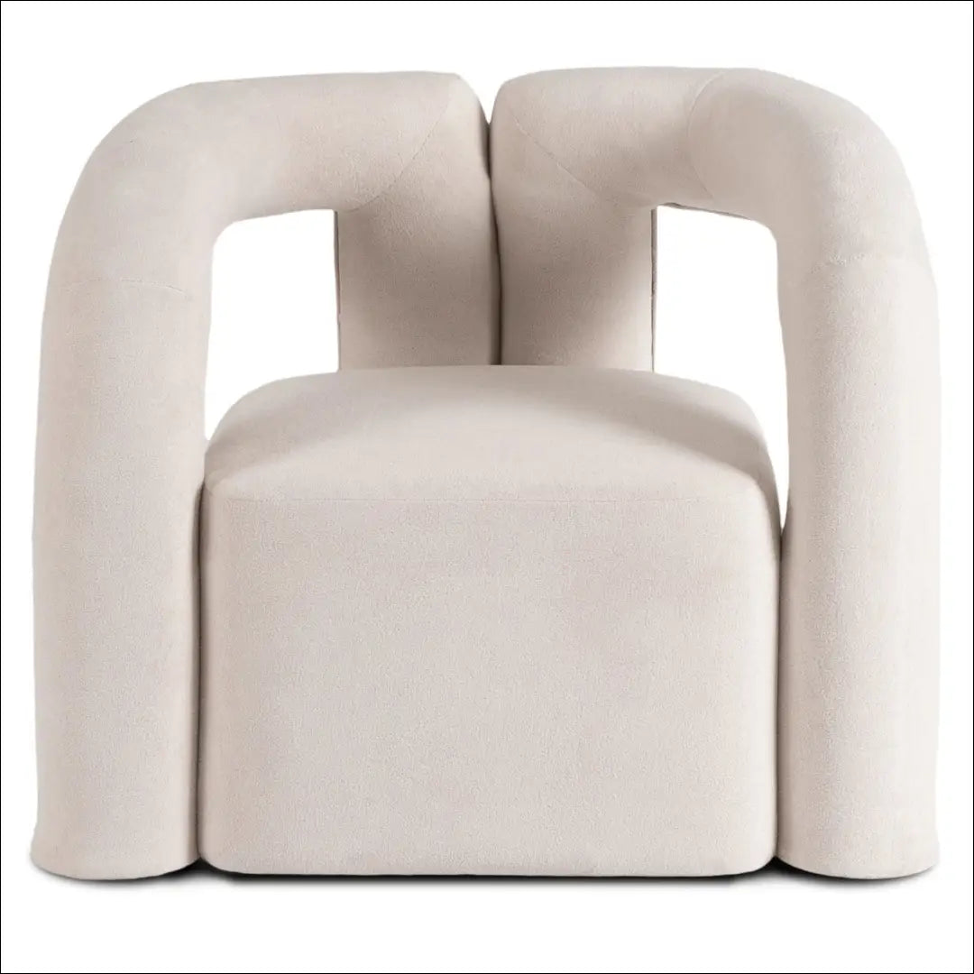Fotelis su buklė audinio audiniu kreminės spalvos / pilkos TE852 - €289 Save 15% __label:Pristatymas 5-14 d.d., elite,