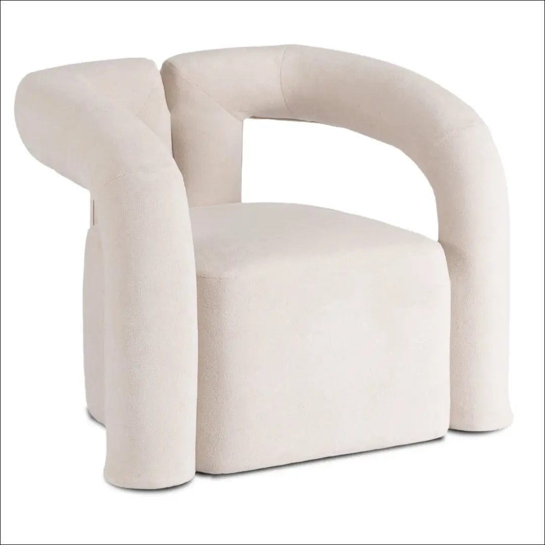 Fotelis su buklė audinio audiniu kreminės spalvos / pilkos TE852 - €289 Save 15% __label:Pristatymas 5-14 d.d., elite,