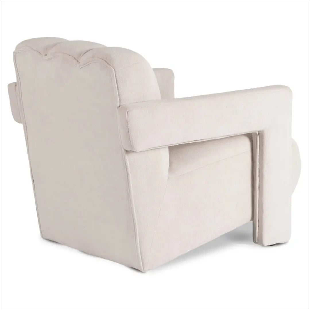 Fotelis su buklė audinio audiniu kreminės spalvos / pilkos TE863 - €236 Save 15% __label:Pristatymas 5-14 d.d., elite,