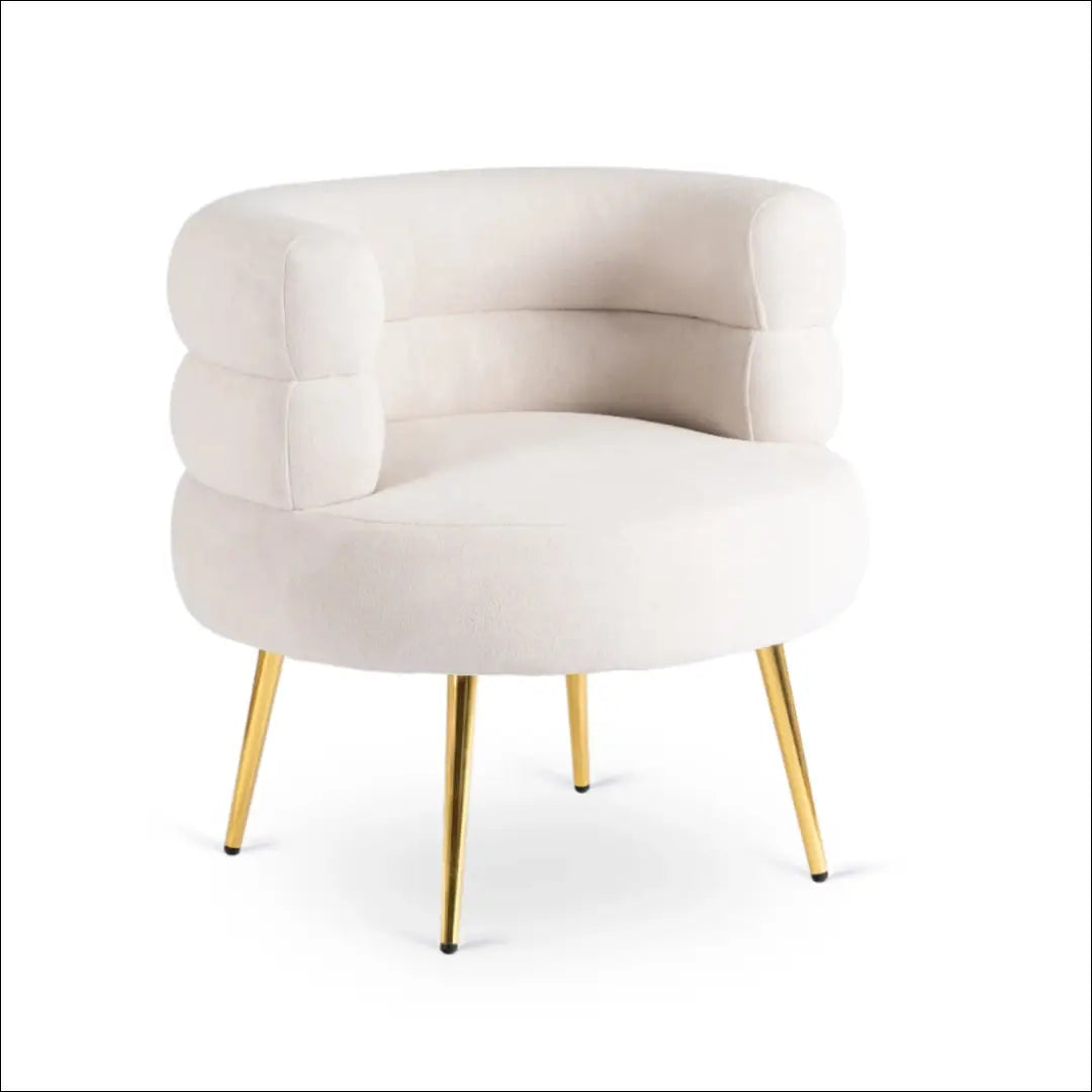 Fotelis su buklė audinio audiniu kreminės spalvos / smėlio TE848 - €197 Save 15% 100-200, __label:Pristatymas 5-14