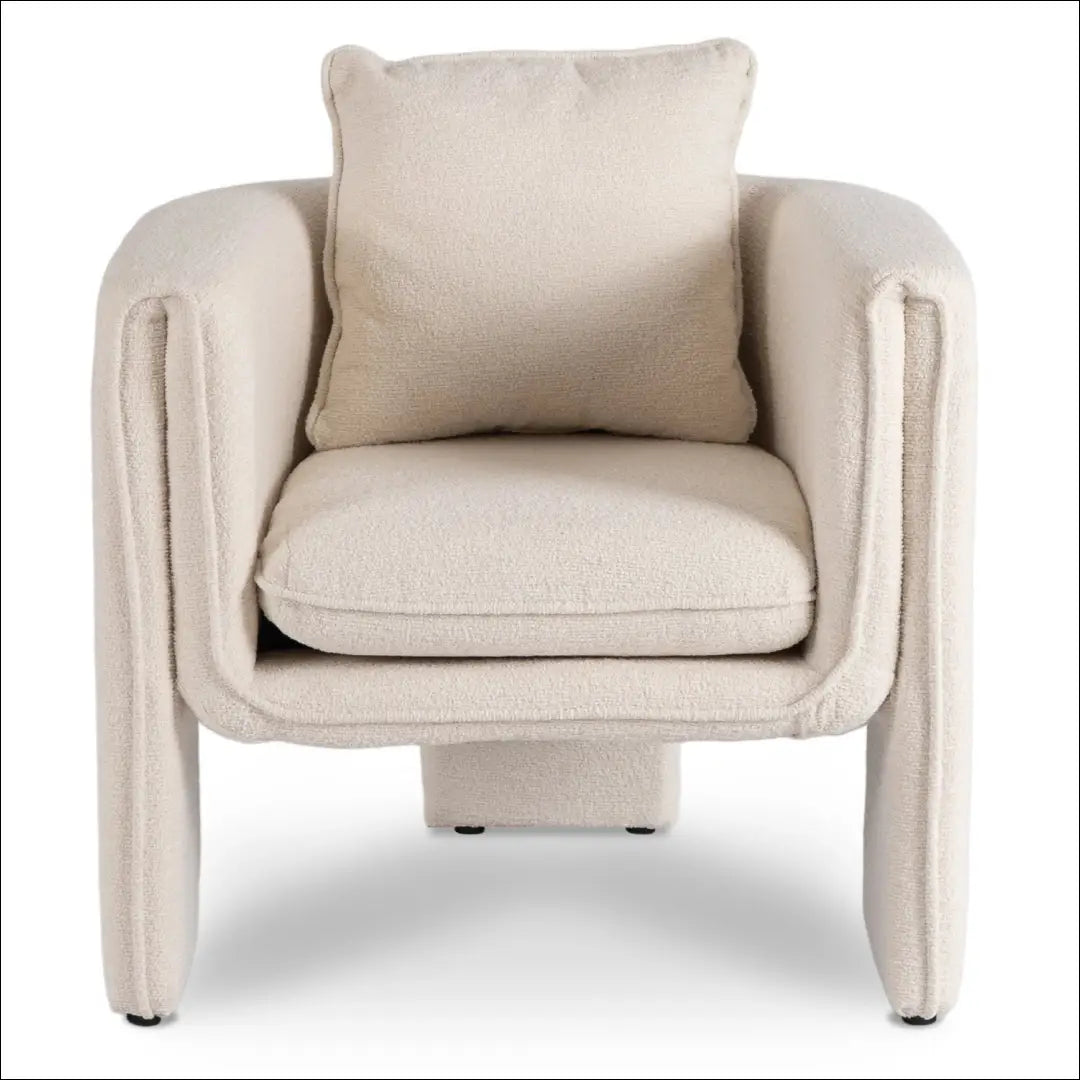 Fotelis su buklė audinio audiniu kreminės spalvos TE860 - €277 Save 15% __label:Pristatymas 5-14 d.d., elite, over-200,