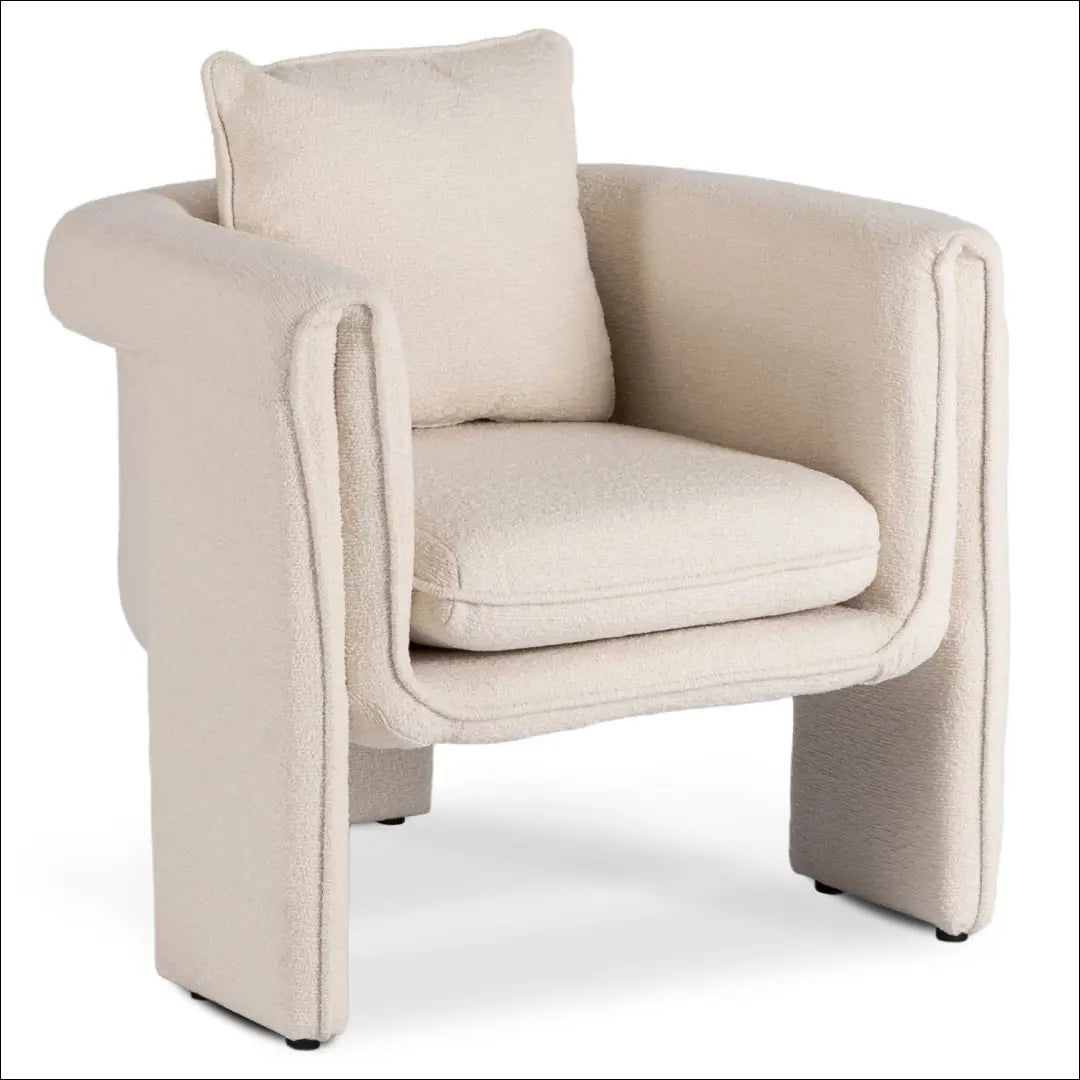 Fotelis su buklė audinio audiniu kreminės spalvos TE860 - €277 Save 15% __label:Pristatymas 5-14 d.d., elite, over-200,