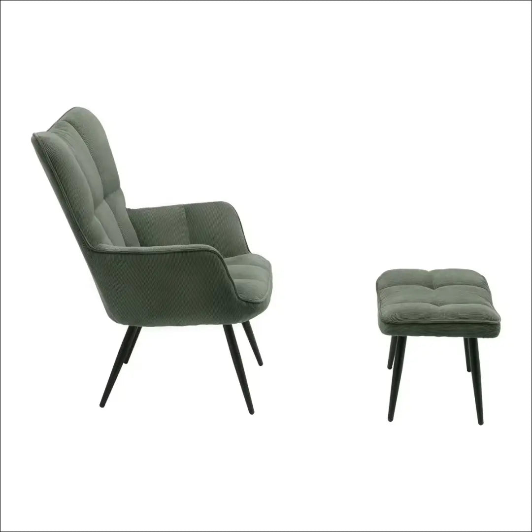 Fotelis su kojų kėdute MI1000 - €144 Save 50% 100-200, __label:Pristatymas 1-2 d.d., color-zalia, foteliai,