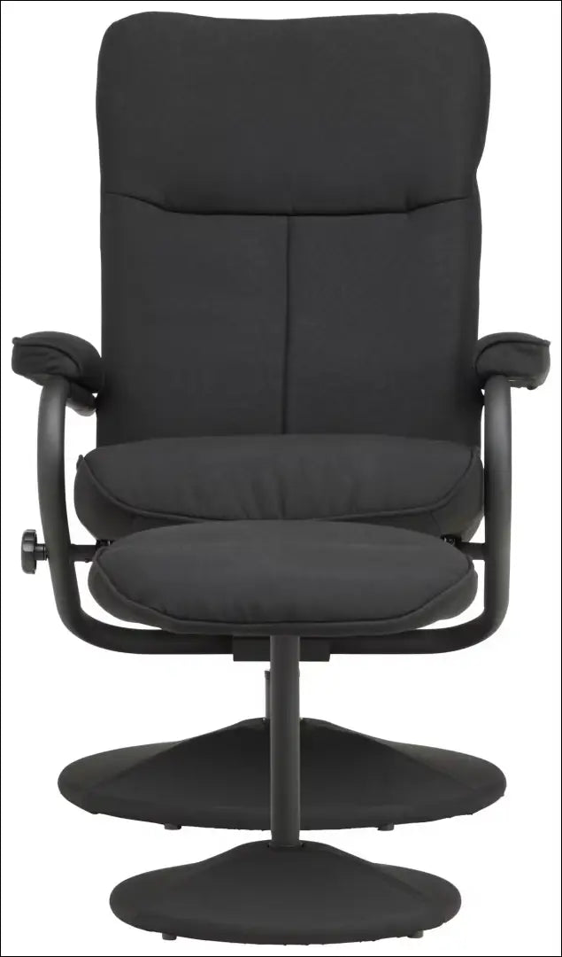 Fotelis su kojų kėdute MI898 - €125 Save 50% 100-200, __label:Pristatymas 1-2 d.d., color-juoda, foteliai,