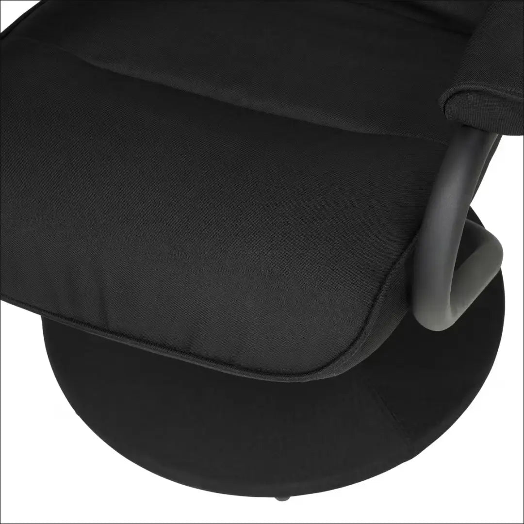 Fotelis su kojų kėdute MI898 - €125 Save 50% 100-200, __label:Pristatymas 1-2 d.d., color-juoda, foteliai,