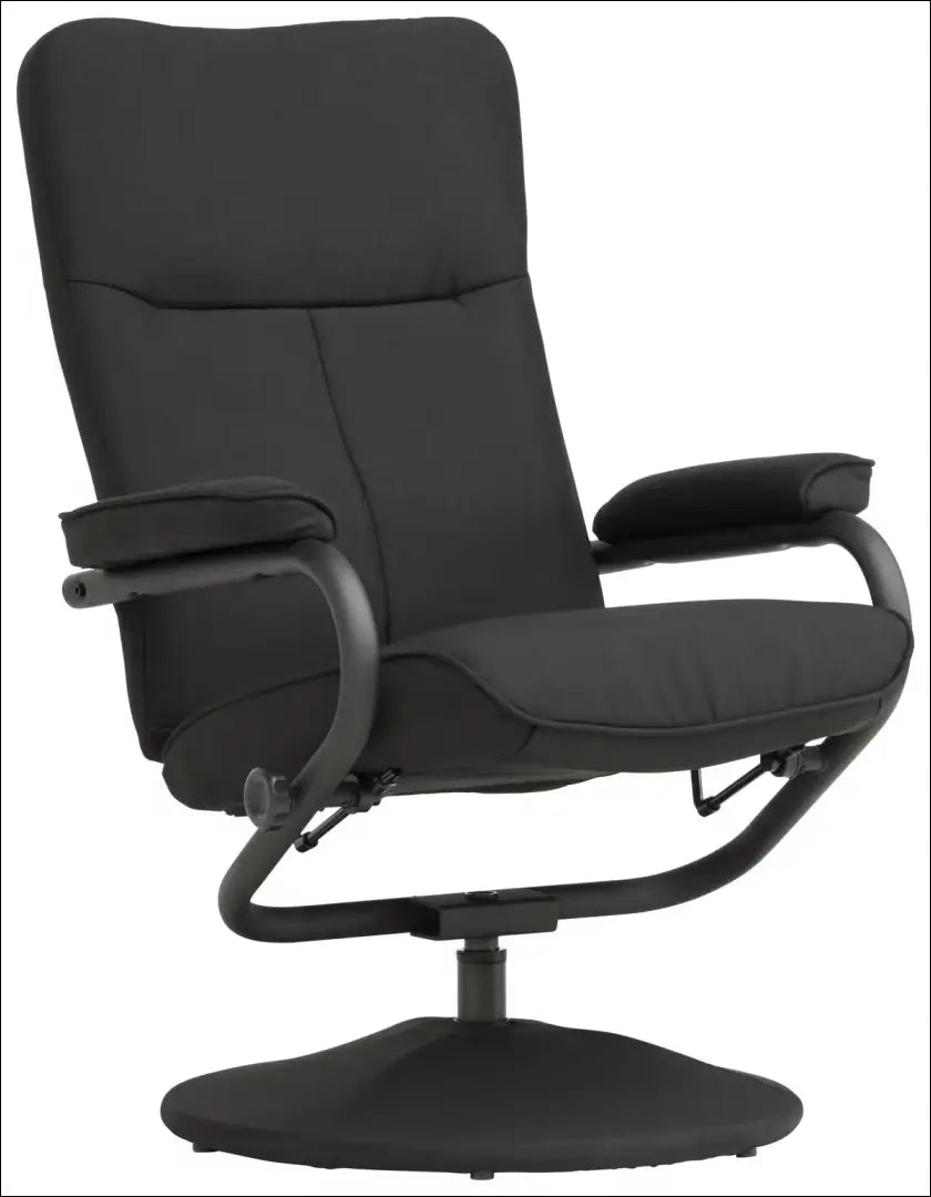 Fotelis su kojų kėdute MI898 - €125 Save 50% 100-200, __label:Pristatymas 1-2 d.d., color-juoda, foteliai,