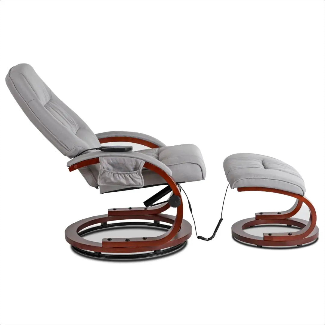 Fotelis su šildymo funkcija audiniu pilkos spalvos TE751 - €277 Save 15% __label:Pristatymas 5-14 d.d., elite,