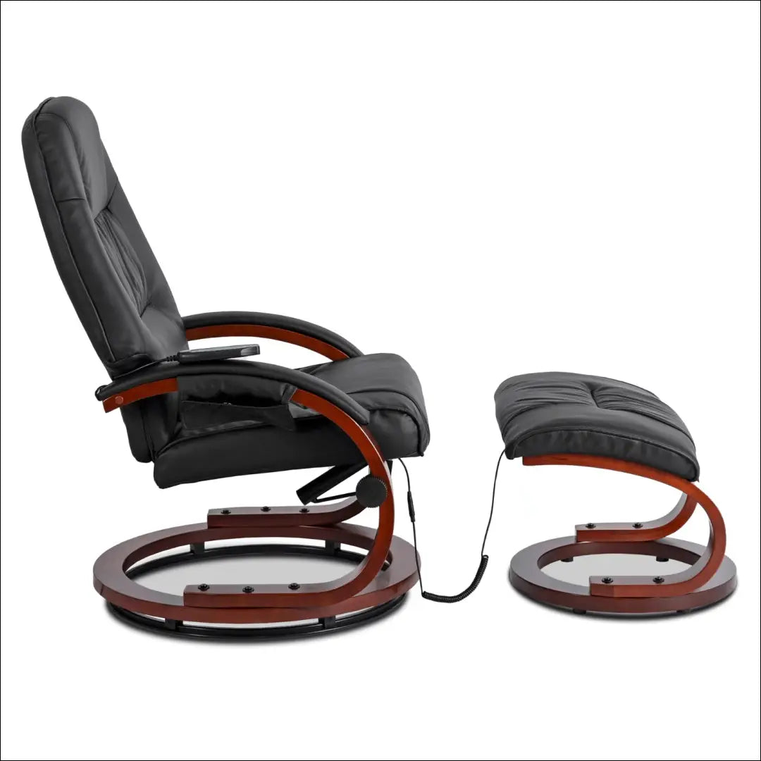 Fotelis su šildymo funkcija iš eko odos juodos spalvos TE749 - €286 Save 15% __label:Pristatymas 5-14 d.d., elite,