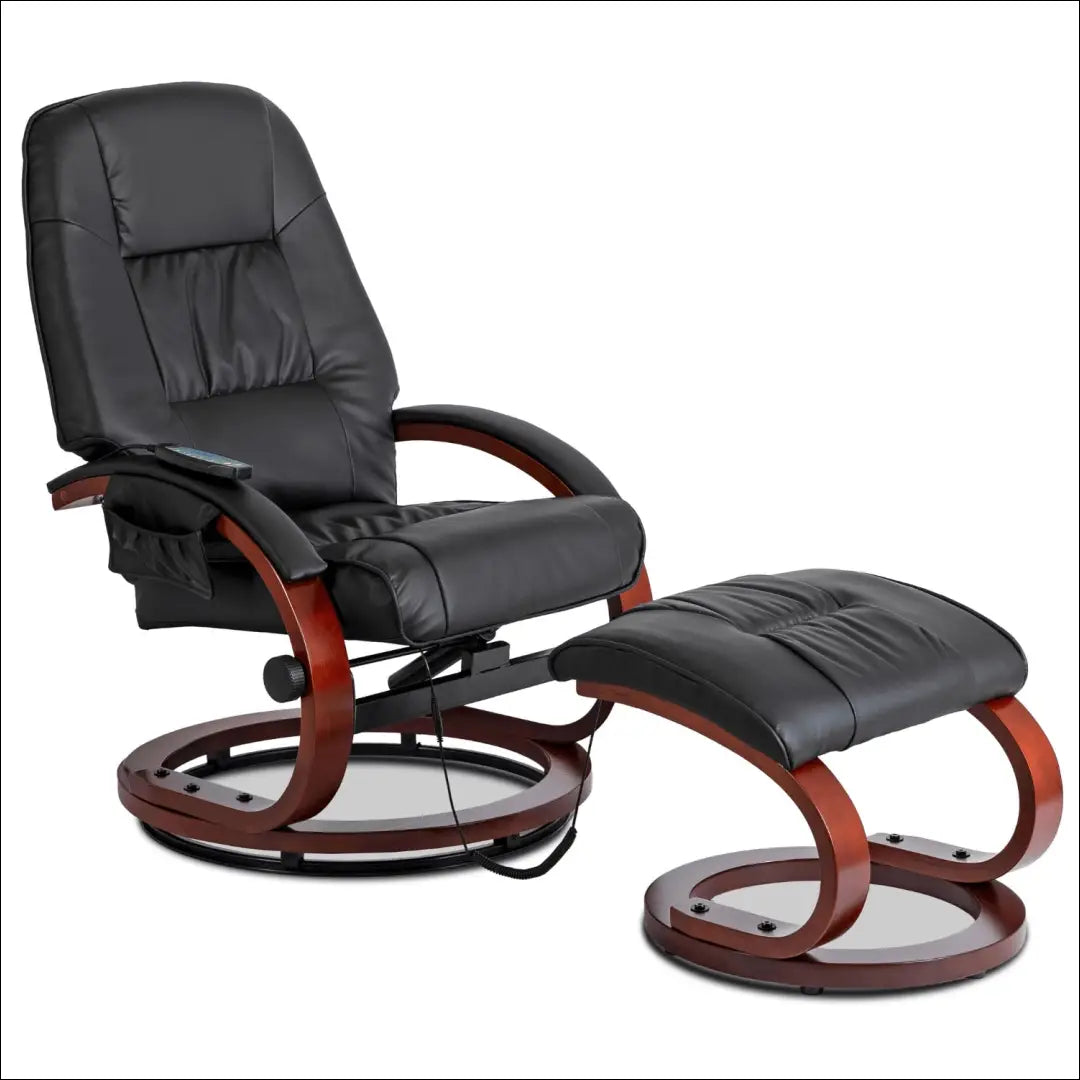 Fotelis su šildymo funkcija iš eko odos juodos spalvos TE749 - €286 Save 15% __label:Pristatymas 5-14 d.d., elite,