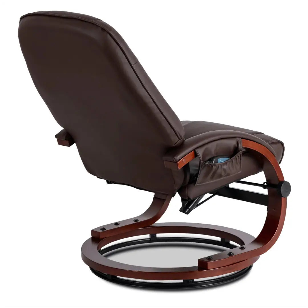 Fotelis su šildymo funkcija iš eko odos rudos spalvos TE748 - €277 Save 15% __label:Pristatymas 5-14 d.d., elite,